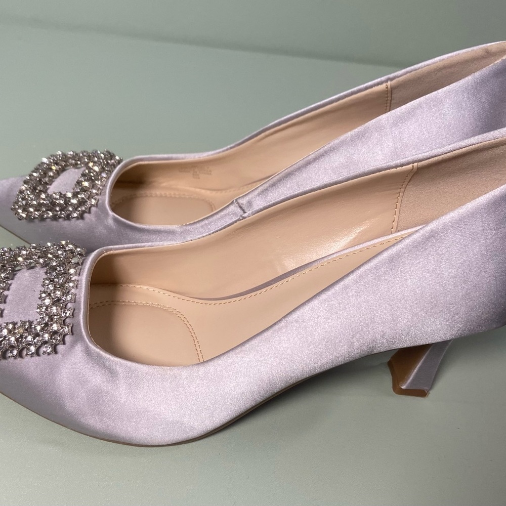Nine West Silver Embellished Heels - Picture 4 of 6